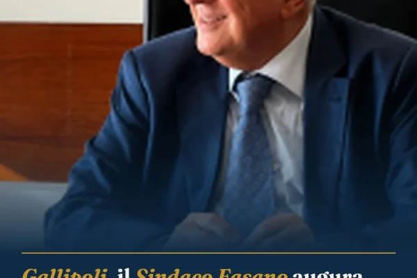 Gallipoli, il Sindaco Fasano augura buon anno scolastico a studenti e comunità
