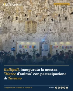 Gallipoli, inaugurata la mostra “Maree d’animo” con partecipazione di Taviano