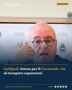 Anteprima di: Gallipoli, intesa per il Carnevale: via al recupero capannoni