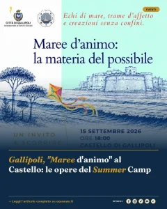Gallipoli, "Maree d'animo" al Castello: le opere del Summer Camp