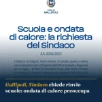 Anteprima di: Gallipoli, Sindaco chiede rinvio scuole: ondata di calore preoccupa