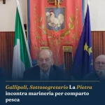 Anteprima di: Gallipoli, Sottosegretario La Pietra incontra marineria per comparto pesca