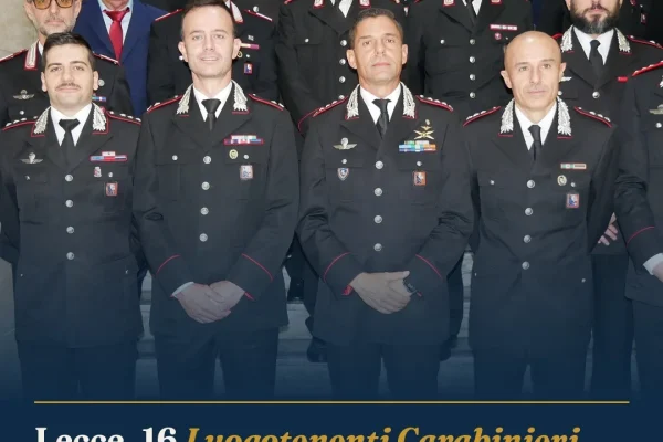 Lecce, 16 Luogotenenti Carabinieri nominati ‘Carica Speciale’