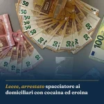 Anteprima di: Lecce, arrestato spacciatore ai domiciliari con cocaina ed eroina