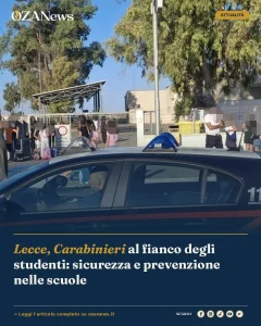 Anteprima di: Lecce, Carabinieri al fianco degli studenti: sicurezza e prevenzione nelle scuole