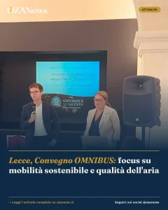 Anteprima di: Lecce, Convegno OMNIBUS: focus su mobilità sostenibile e qualità dell'aria
