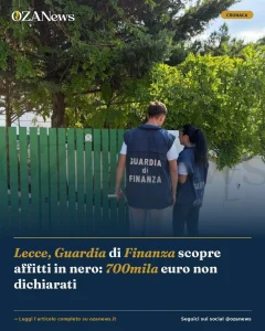 Lecce, Guardia di Finanza scopre affitti in nero: 700mila euro non dichiarati