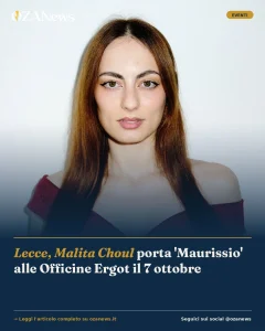 Lecce, Malita Choul porta 'Maurissio' alle Officine Ergot il 7 ottobre
