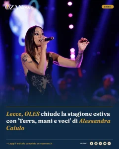 Lecce, OLES chiude la stagione estiva con 'Terra, mani e voci' di Alessandra Caiulo