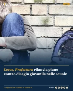 Lecce, Prefettura rilancia piano contro disagio giovanile nelle scuole
