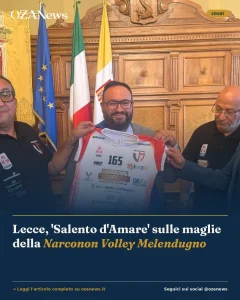 Anteprima di: Lecce, 'Salento d'Amare' sulle maglie della Narconon Volley Melendugno