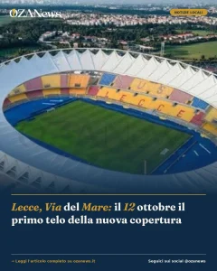 Anteprima di: Lecce, Via del Mare: il 12 ottobre il primo telo della nuova copertura