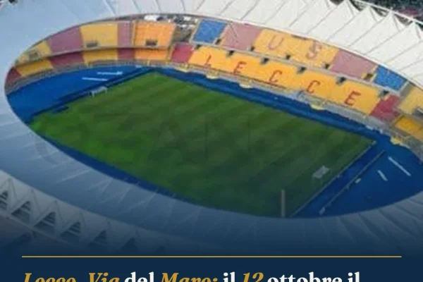 Lecce, Via del Mare: il 12 ottobre il primo telo della nuova copertura
