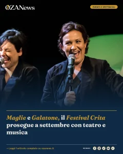 Anteprima di: Maglie e Galatone, il Festival Crita prosegue a settembre con teatro e musica