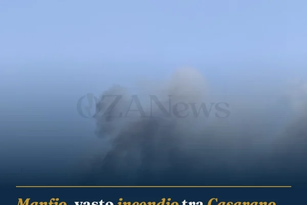 Manfio, vasto incendio tra Casarano, Ruffano e Taurisano: fiamme attive da oltre un’ora