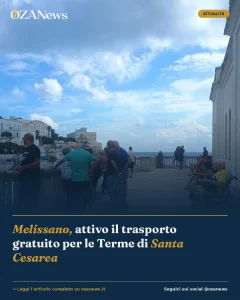 Anteprima di: Melissano, attivo il trasporto gratuito per le Terme di Santa Cesarea
