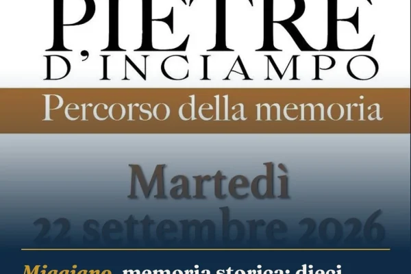 Miggiano, memoria storica: dieci nuove Pietre d’Inciampo il 22 settembre