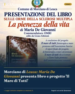 Morciano di Leuca: Maria De Giovanni presenta libro e progetto 'Il Mare di Tutti'
