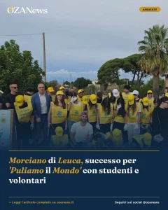 Anteprima di: Morciano di Leuca, successo per 'Puliamo il Mondo' con studenti e volontari