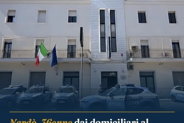 Nardò, 36enne dai domiciliari al carcere per stalking e violenze familiari