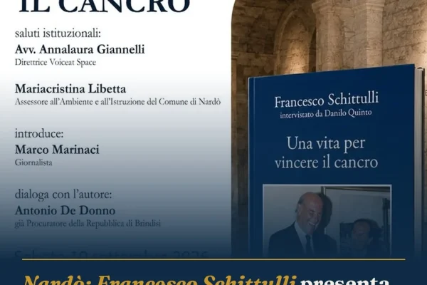Nardò: Francesco Schittulli presenta il libro ‘Una vita per vincere il cancro’
