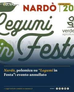 Anteprima di: Nardò, polemica su “Legumi in Festa”: evento annullato