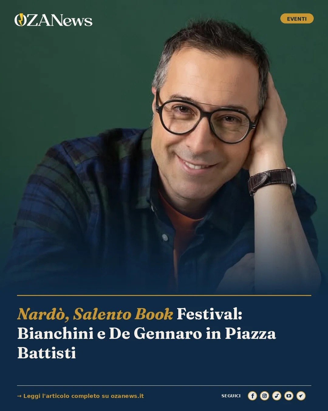 Anteprima di: Nardò, Salento Book Festival: Bianchini e De Gennaro in Piazza Battisti
