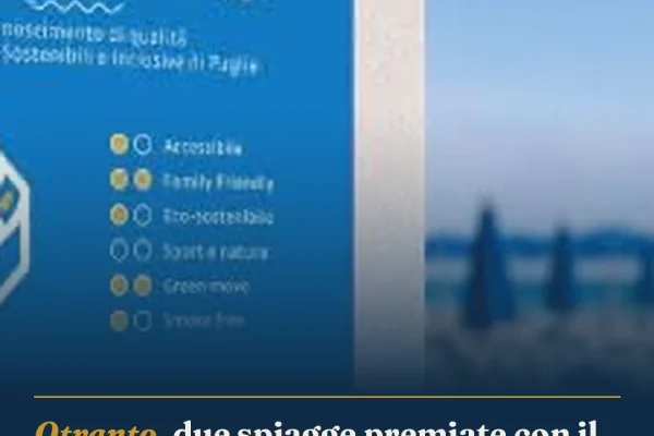 Otranto, due spiagge premiate con il ‘Granello d’Oro’ per inclusione e sostenibilità