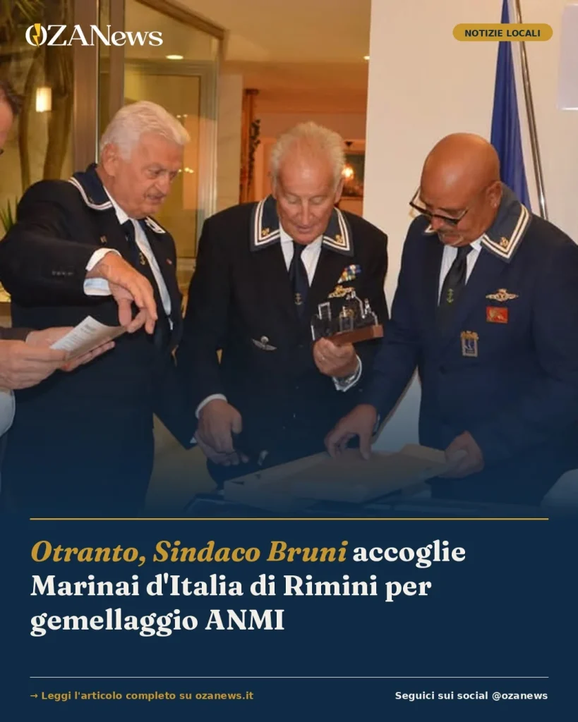 Anteprima di: Otranto, Sindaco Bruni accoglie Marinai d'Italia di Rimini per gemellaggio ANMI