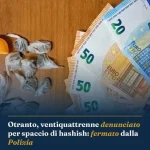 Otranto, ventiquattrenne denunciato per spaccio di hashish: fermato dalla Polizia