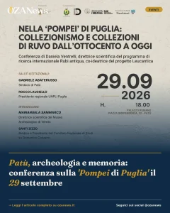 Patù, archeologia e memoria: conferenza sulla 'Pompei di Puglia' il 29 settembre