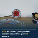 Anteprima di: Patù, due arresti per spaccio di cocaina: sequestrati quasi 20 grammi