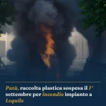 Anteprima di: Patù, raccolta plastica sospesa il 1° settembre per incendio impianto a Lequile