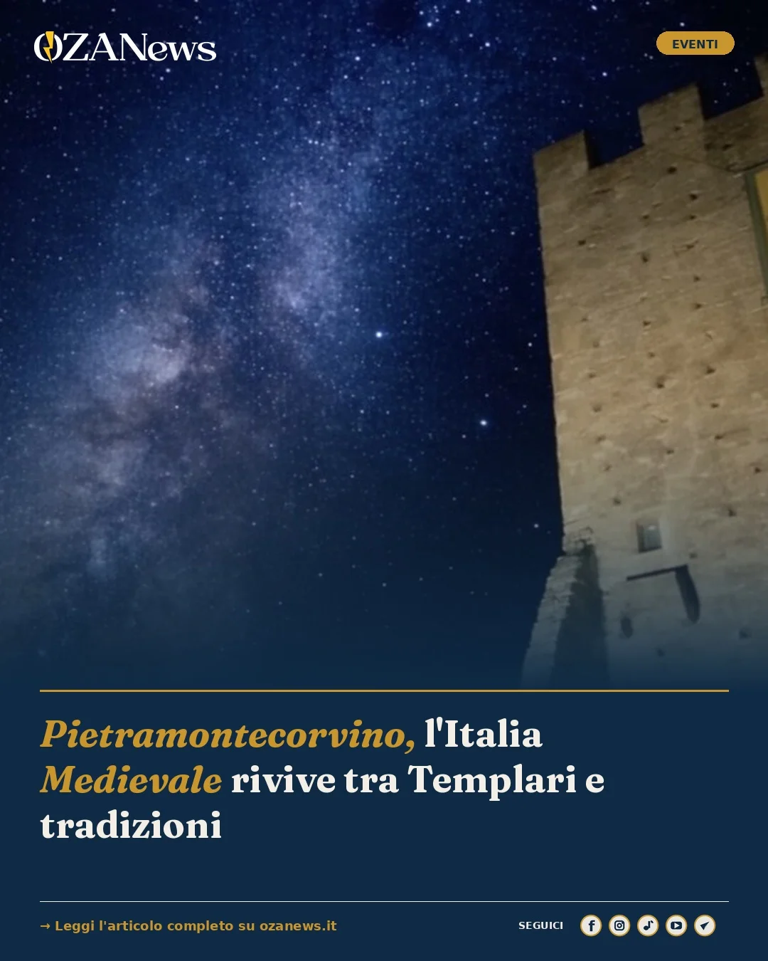 Anteprima di: Pietramontecorvino, l'Italia Medievale rivive tra Templari e tradizioni