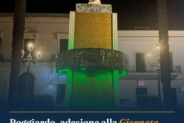 Poggiardo, adesione alla Giornata Nazionale SLA: monumento illuminato