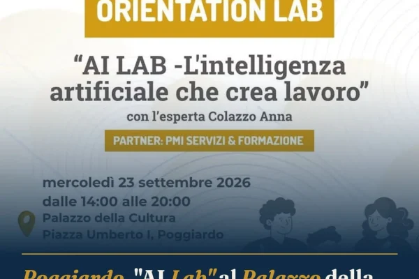 Poggiardo, “AI Lab” al Palazzo della Cultura per l’orientamento al lavoro