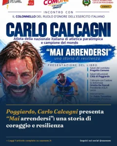 Poggiardo, Carlo Calcagni presenta “Mai arrendersi”: una storia di coraggio e resilienza