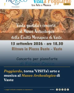 Poggiardo, torna 'VISITa': arte e musica al Museo Archeologico di Vaste