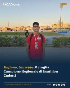 Ruffano, Giuseppe Meraglia Campione Regionale di Esathlon Cadetti