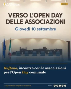 Anteprima di: Ruffano, incontro con le associazioni per l'Open Day comunale