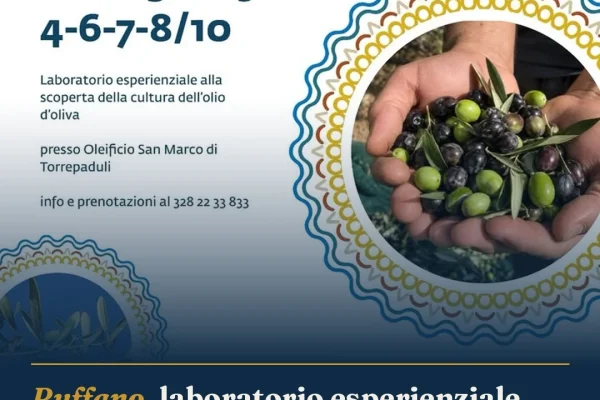 Ruffano, laboratorio esperienziale alla scoperta della cultura dell’olio