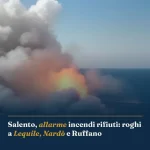Anteprima di: Salento, allarme incendi rifiuti: roghi a Lequile, Nardò e Ruffano