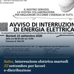 Anteprima di: Salve, interruzione elettrica martedì 22 settembre per lavori e-distribuzione