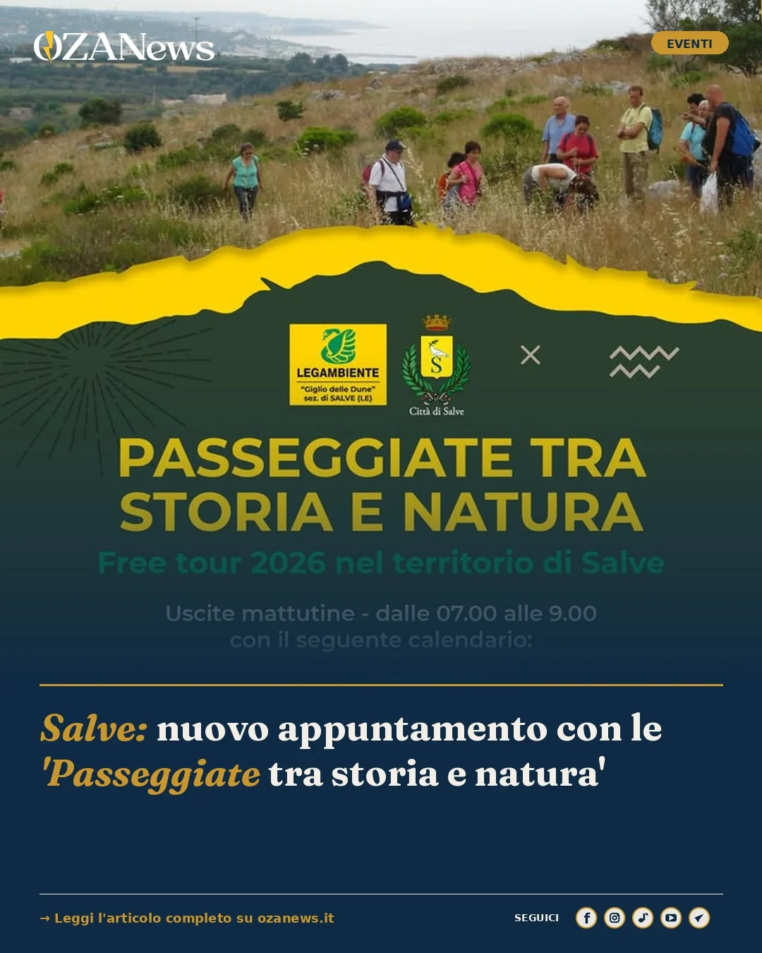 Anteprima di: Salve: nuovo appuntamento con le 'Passeggiate tra storia e natura'
