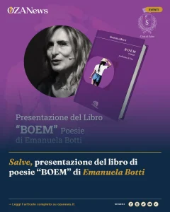 Salve, presentazione del libro di poesie “BOEM” di Emanuela Botti
