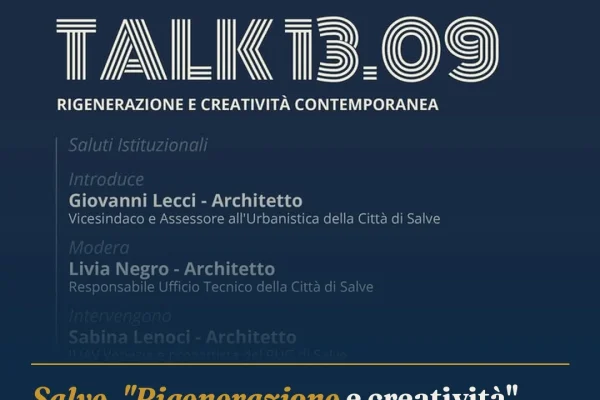 Salve, “Rigenerazione e creatività” chiude Intrecci 2026 con un talk