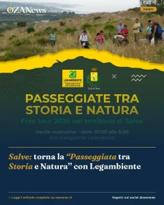 Salve: torna la “Passeggiata tra Storia e Natura” con Legambiente