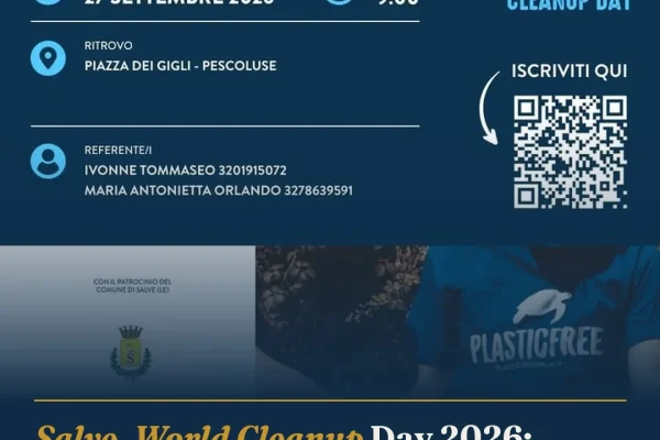 Salve, World Cleanup Day 2026: Plastic Free organizza pulizia a Pescoluse