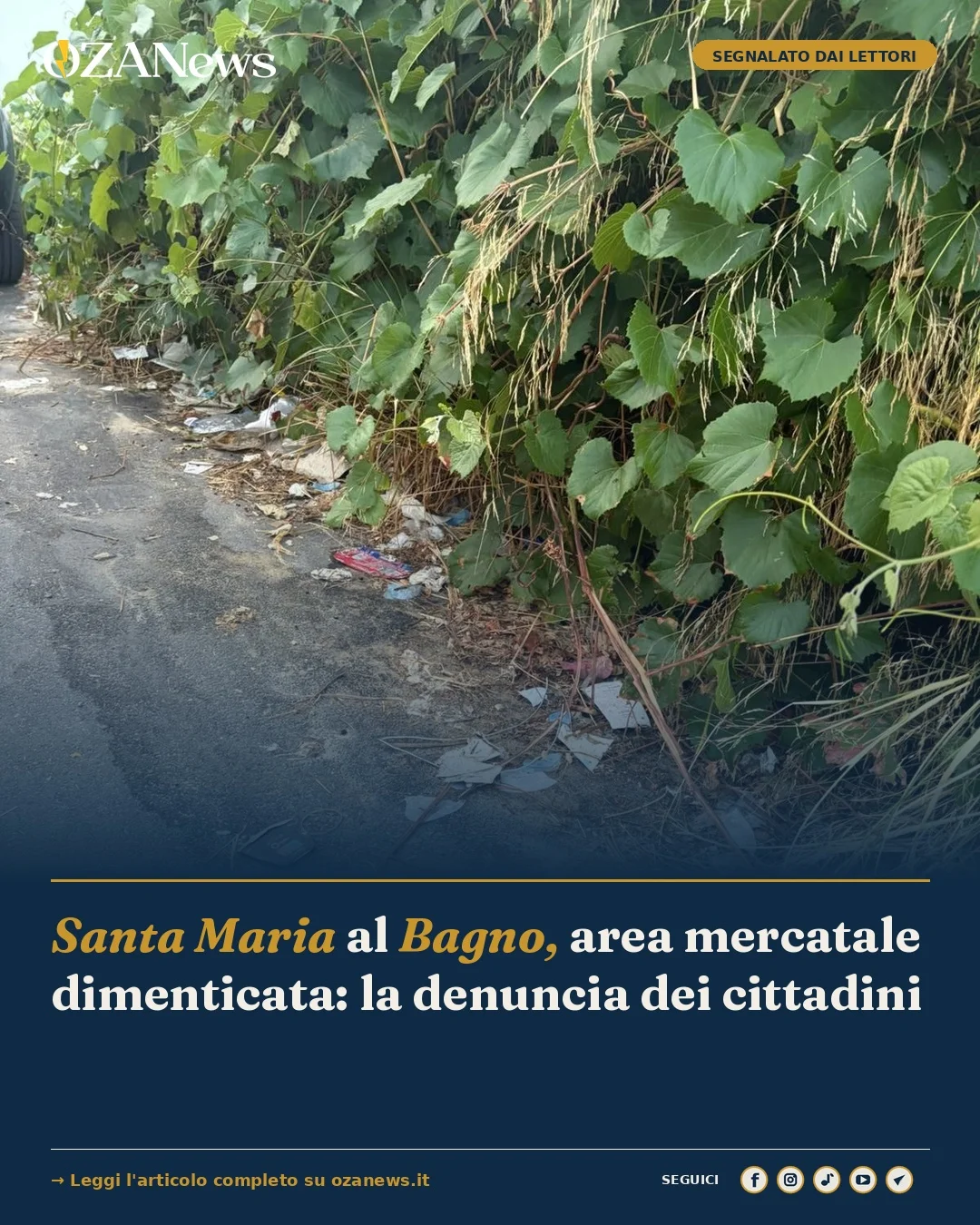 Foto: Santa Maria al Bagno, area mercatale dimenticata: la denuncia dei cittadini