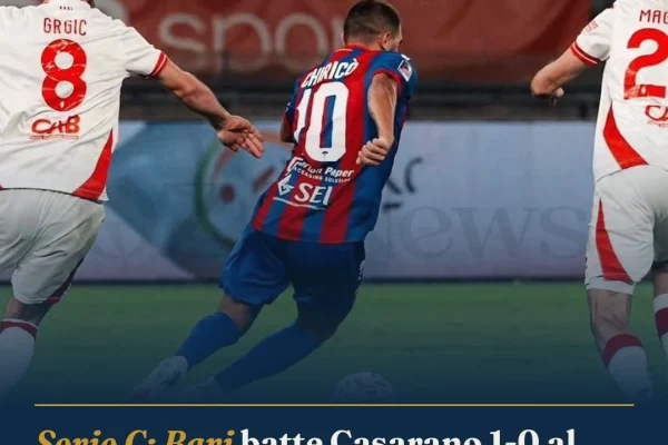 Serie C: Bari batte Casarano 1-0 al San Nicola, Bianchi decisivo